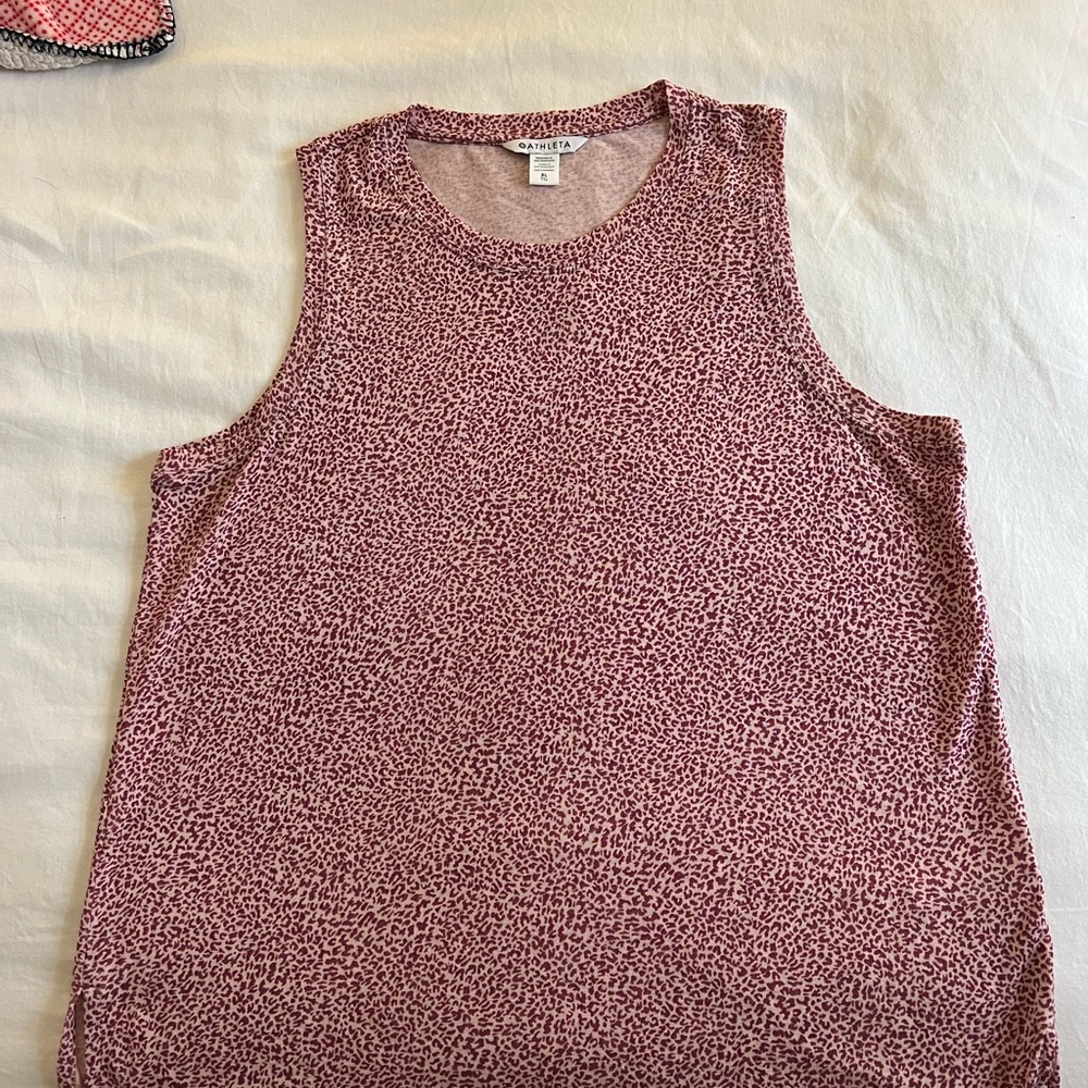 Athleta Pink Patterned Tank Top
